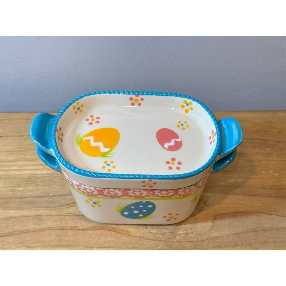 Temp-tations Easter Egg Hunt casserole baking dish w/lid 10oz